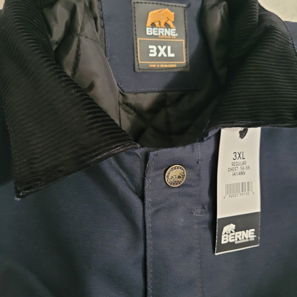 🎉HP🎉NWT Berne Insulated Twill Heritage long sleeve coverall. Navy 3XL regular - Picture 4 of 5